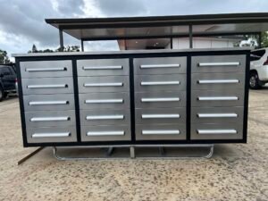 20 Drawer Stainless Steel Work Bench 2 20 drawer stainless steel work bench