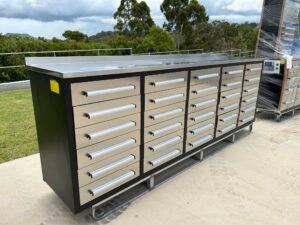 30 Drawer Stainless Steel Work Bench (Low) 2 30 drawer stainless steel work bench - low type