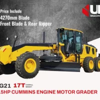 SG21 Motor Grader from UHI - 215HP Cummins grader for sale
