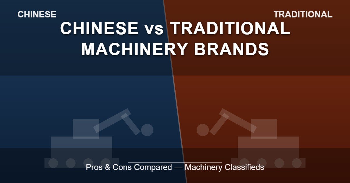 Chinese vs Traditional Machinery Brands: Pros and Cons Compared